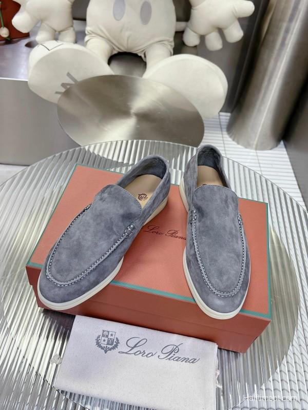 2025 Men LP Gray Suede Loafers LY00260