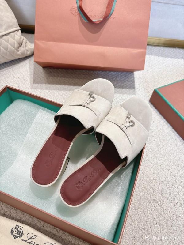 2025 Women Le Parmentier White Suede Heeled Shoes LY00360