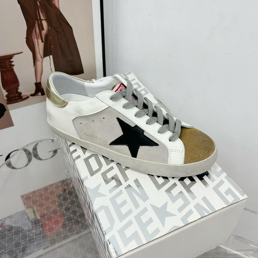 2025 Women GGDB White Black Beige Leather Suede Sneakers