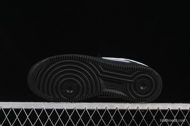 Nike Air Force 1 '07 Low Black Silver Court Low-Top Casual Sneakers - ZH0316-085