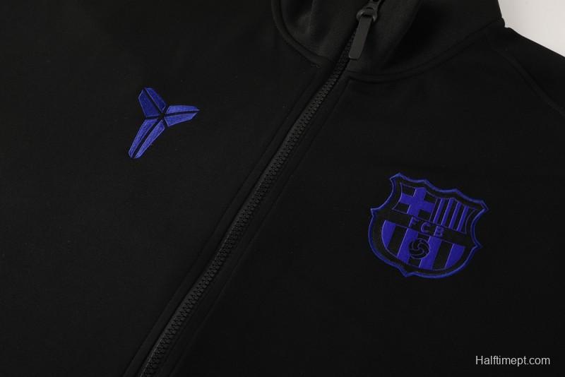25/26 Barcelona Black/Blue Full Zipper Jacket +Long Pants
