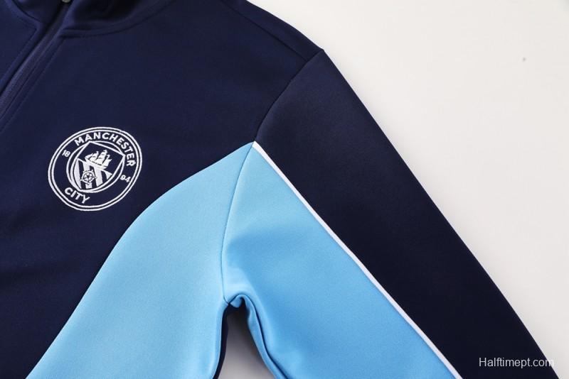 25/26 Manchester City Blue/Navy Full Zipper Jacket +Long Pants