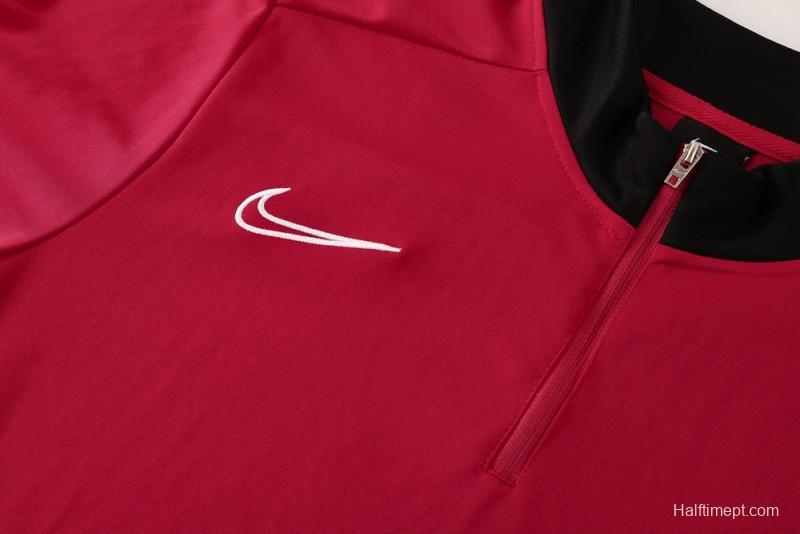 2025 Nike Red Full Hoodie Zipper Jacket +Long Pants