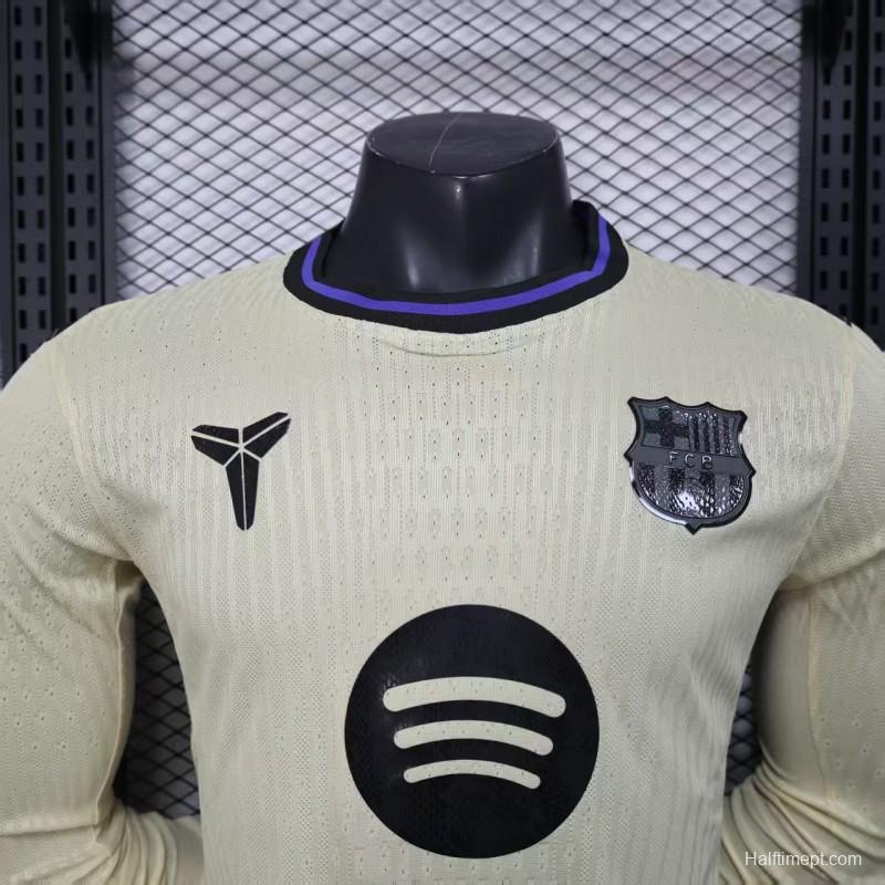 Player Version 25/26 Barcelona  Away Long Sleeve Jersey