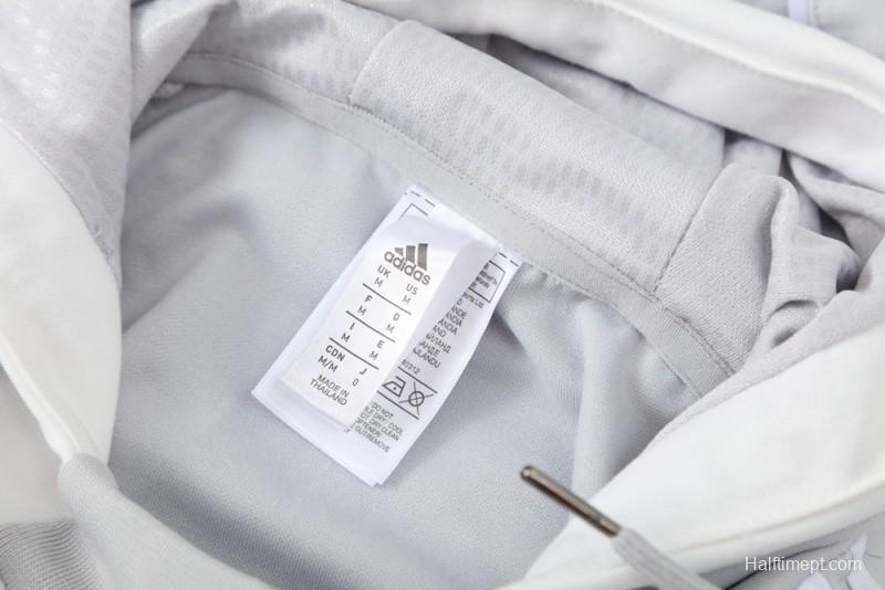 25/26 Real Madrid Hoodie Full Zipper Jacket + Long Pants