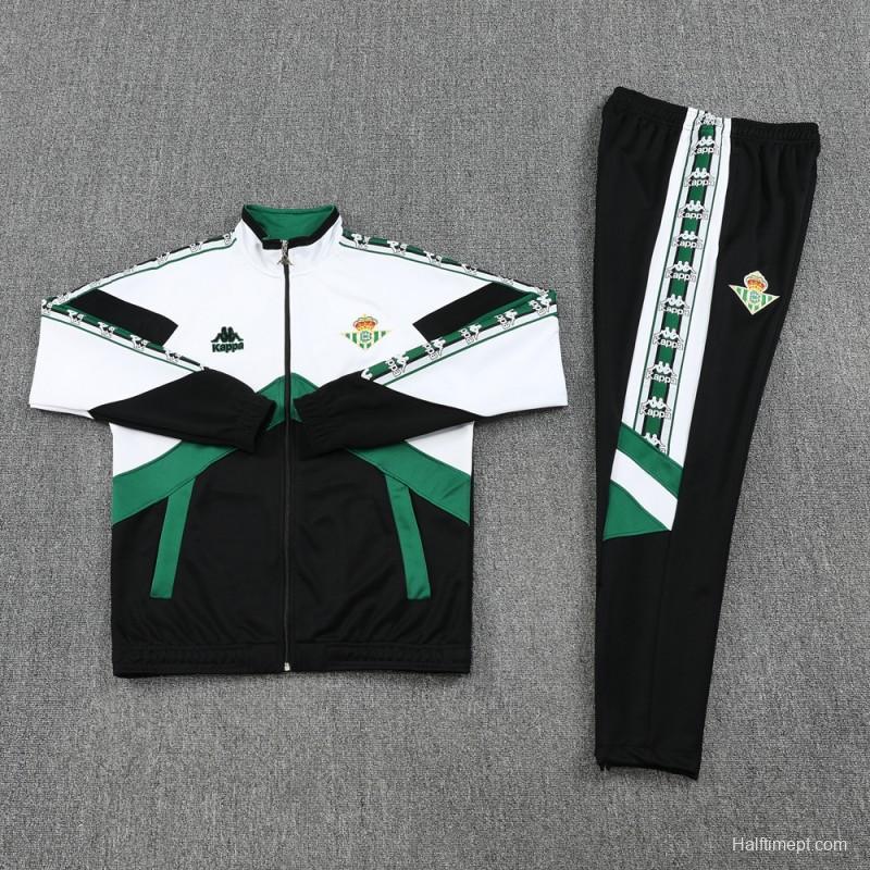 25/26 Real Betis WHITE/Black/Green Full Zipper Jacket + Long Pants