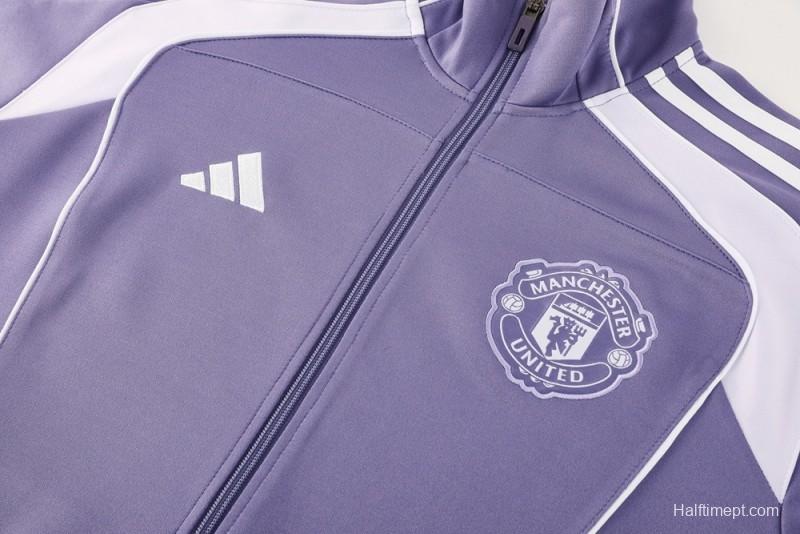 2025 Adidas Purple Full Zipper Jacket + Long Pants