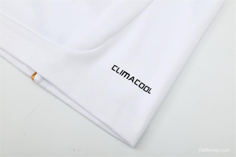 Retro 11/12 Real Madrid White Half Zipper Jacket