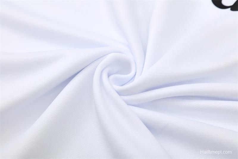 Retro 15/16 Real Madrid White Half Zipper Jacket