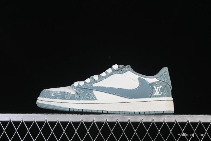 Nike Travis Scott x Fragment Design x Air Jordan 1 Low OG SP AJ1 Low Top Casual Sneakers - SC0601-057