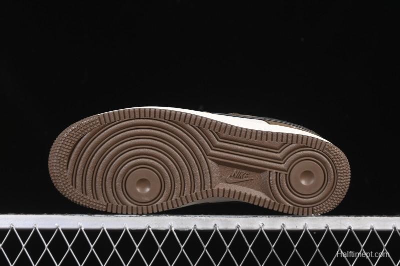 Nike Air Force 1 '07 Low LV Collaboration Military Green Silver Black Casual Sneakers - DK0188-086