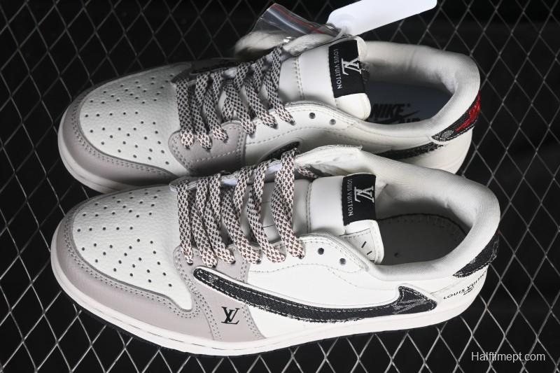 Nike Travis Scott x Fragment Design x Air Jordan 1 Low OG SP AJ1 Low Top Casual Sneakers - JW1188-143