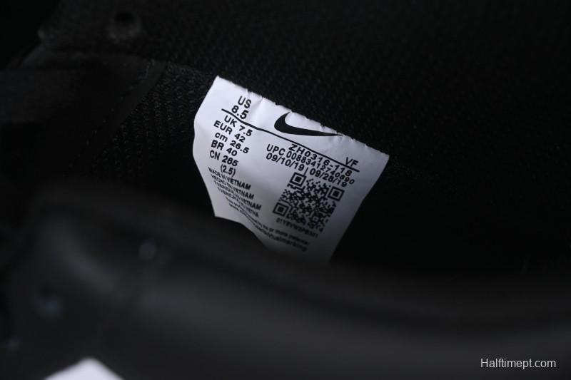 Nike Air Force 1'07 Low Black White Cracked Leather Casual Sneakers - ZH0316-118