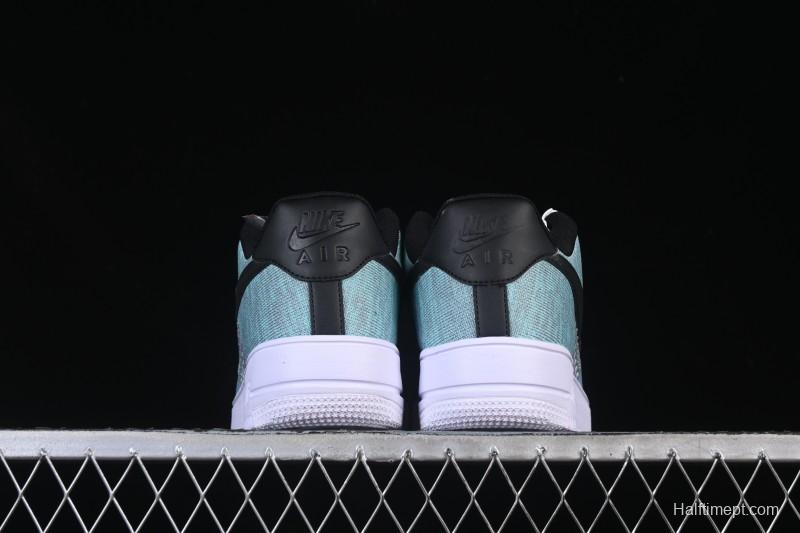 Nike Air Force 1'07 Low Flyknit Black Green Casual Sneakers - CI0051-600