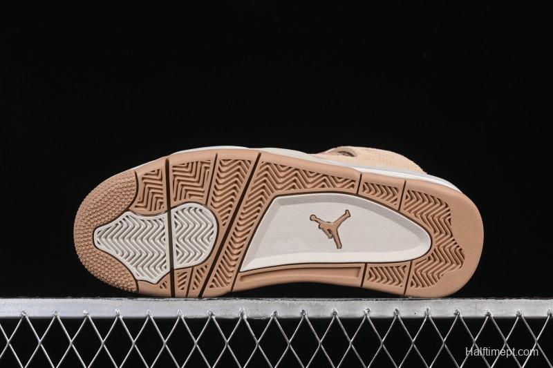 Nike Air Jordan 4 Retro Cozy Girl Warm Yellow Sneakers - HV0823-200