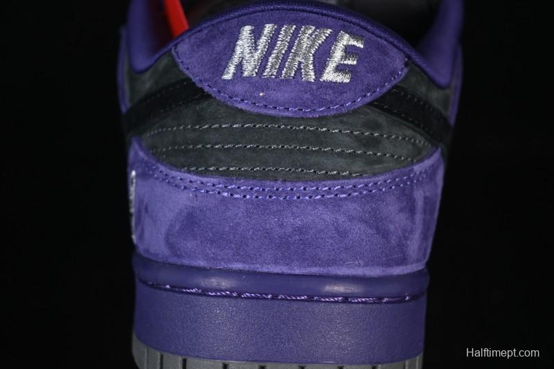 Nike Supreme Dunk SB Dunk Low Casual Skate Shoes Grey Purple - HQ8487-500