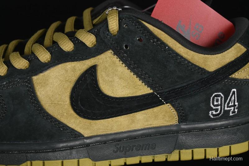 Nike Supreme Dunk SB Dunk Low Brown Yellow Casual Skate Shoes - HQ8487-300