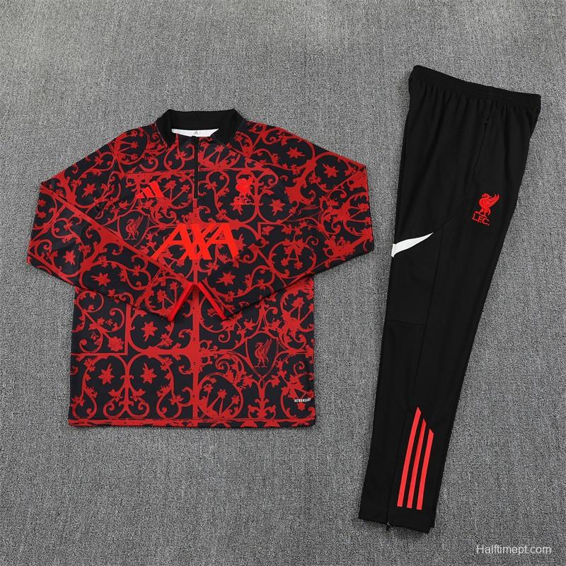 25/26 Liverpool Red Camouflage Half Zipper Jacket+Long Pants