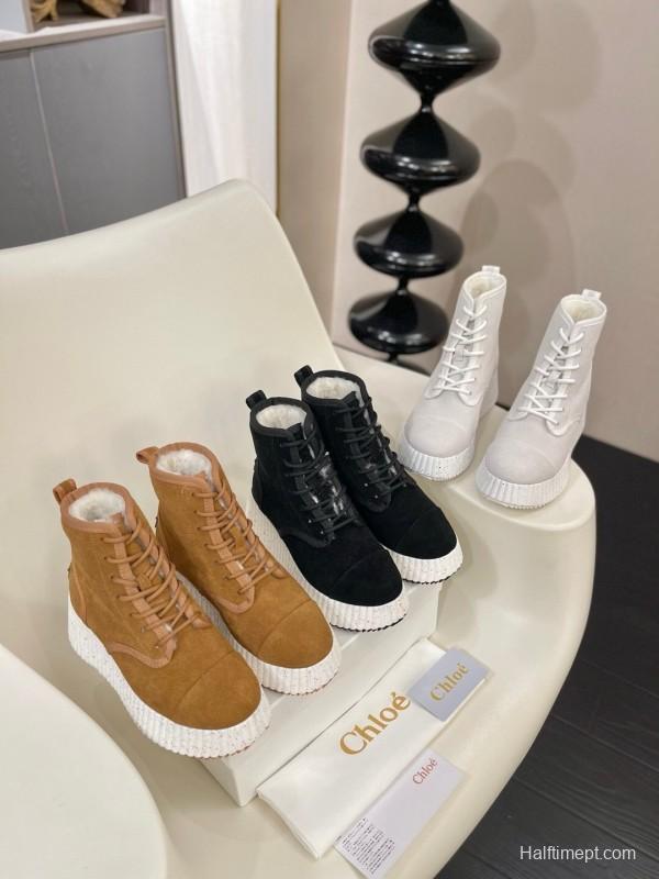 Chloe 2025 SS New Snow Boots with Lightweight Rubber Sole - LY00350