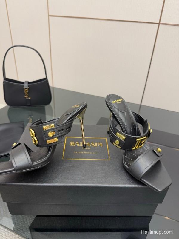 Balmain Metal Heel High Heel Sandals - KFY00320