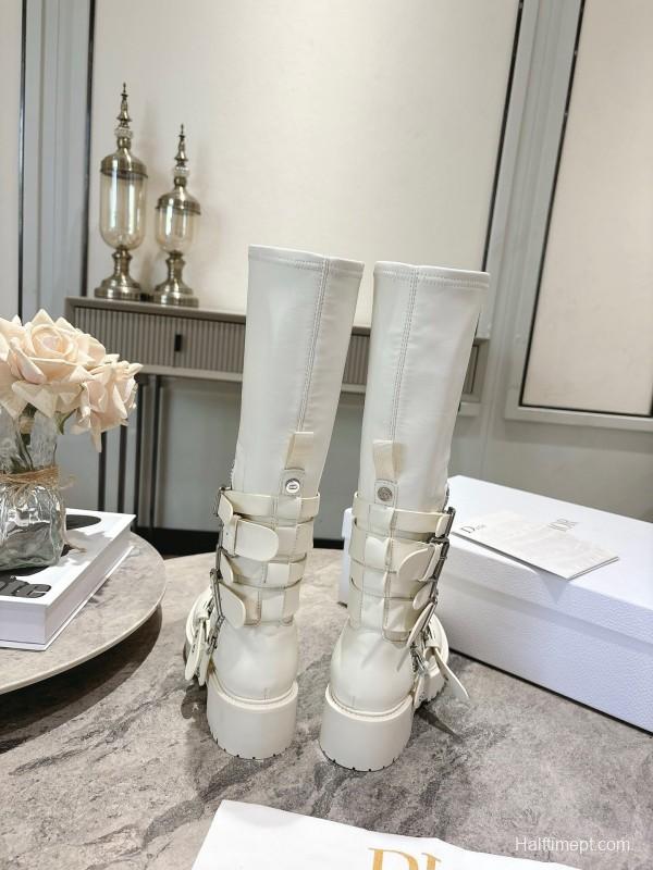 Dior 2025/SS Punk Style Strap Ankle Boots - KFY00470