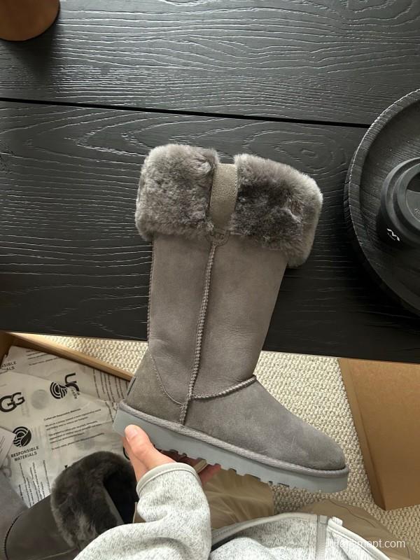 UGG 2025/SS High Boot Snow Boots with Faux Fur Collar - AS00370