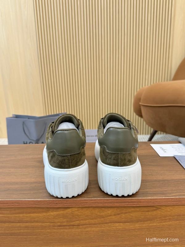 Hogan H-STRIPES Series Couple Thick Sole Biscuit Sneakers Casual Sports Shoes - AS00310