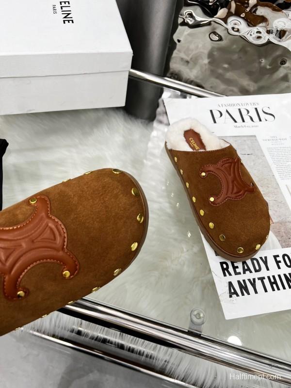 CELINE 2025/ss Studded Birkenstock Sandals - LY00270