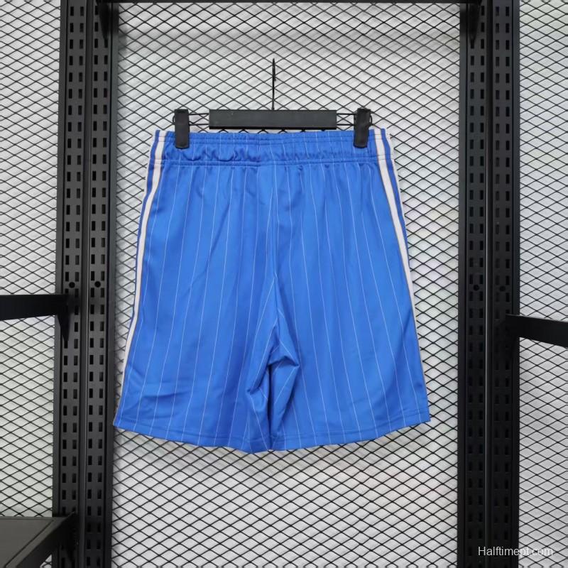 25/26 Real Madrid Blue with White Pinstripes Shorts