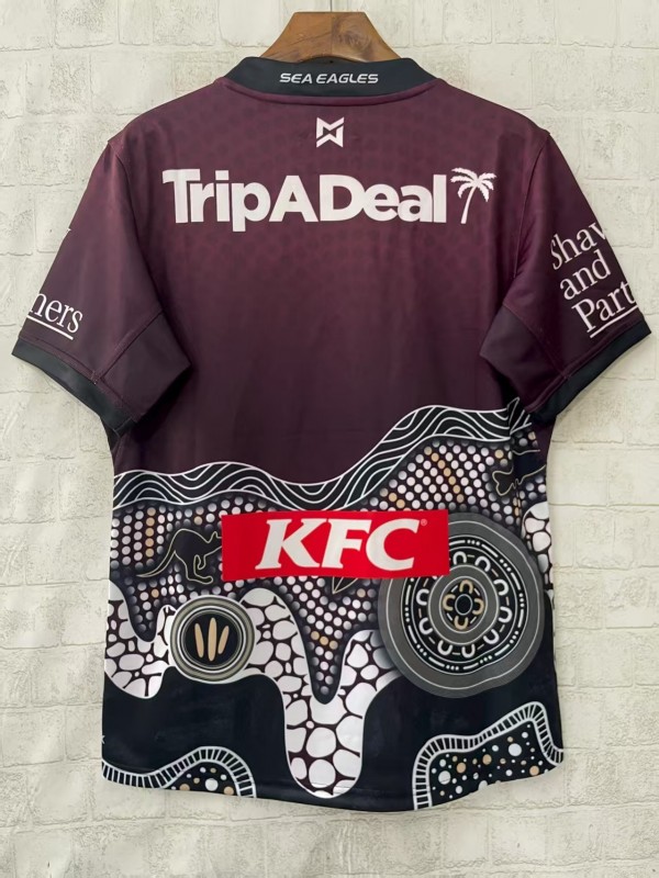 25/26 Manly Warringah Sea Eagles Maroon with Indigenous Art Jersey