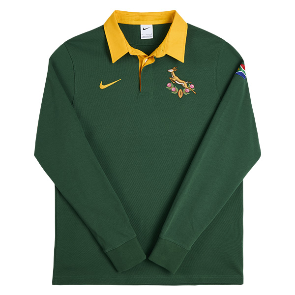 2026 South Africa Green Long Sleeve Polo Rugby Jersey