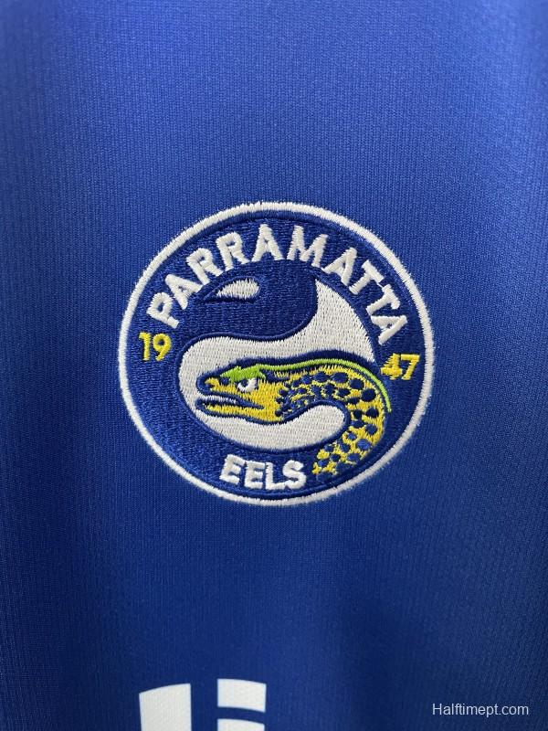 25/26 Parramatta Eels Blue and Gold with Horizontal Stripes Jersey