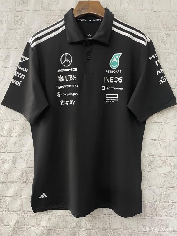 2026 F1 Mercedes-AMG Petronas F1 Team Black Polo Shirt