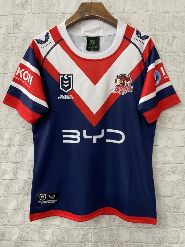 25/26 Sydney Roosters Navy with Red and White Chevron Jersey