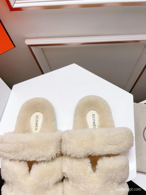 H Love Uncle Shoes Fur Slippers - LY00270