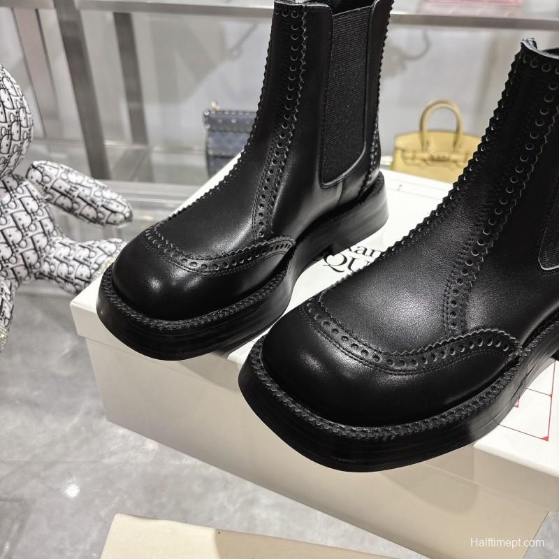 Alexander McQUEEN 2025 SS Retro Chelsea Ankle Boots - KFY00340/KFY00350