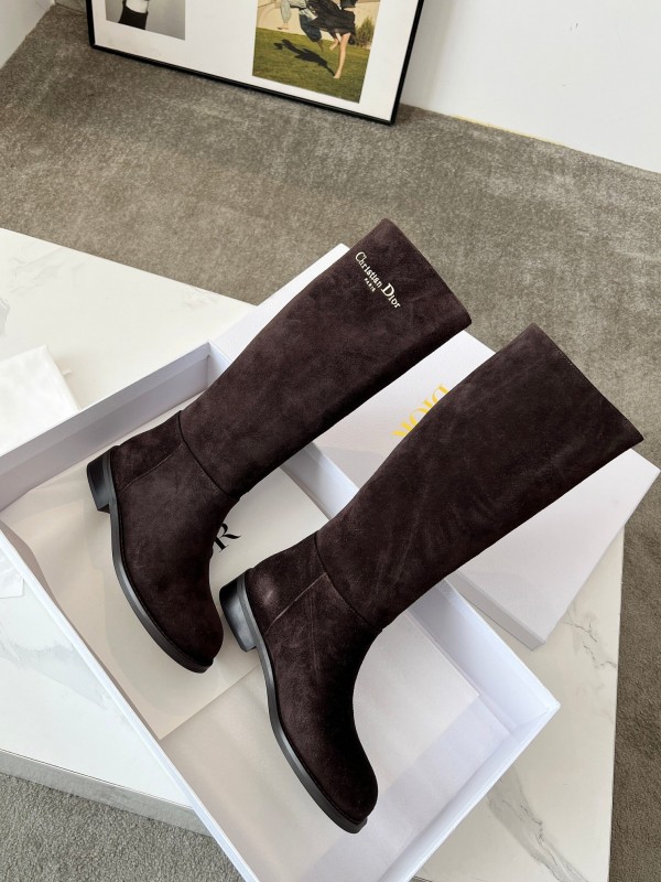 Dior 2025/ss Retro British Style Brogue New Knight Boots - LY00440