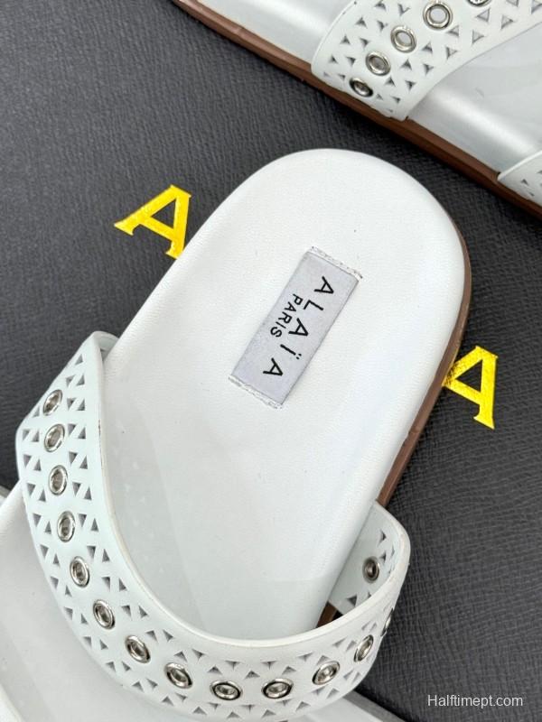 Alaia Spring Summer 2025 Laser-Cut Casual Sandals - KFY00260