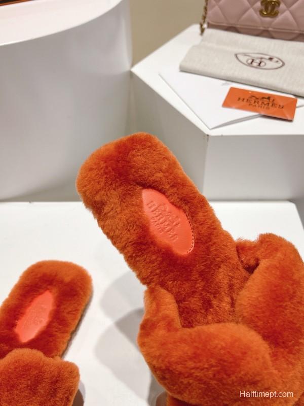 Hermès Fall/Winter 2025 Flat Wool Slippers - LY00240