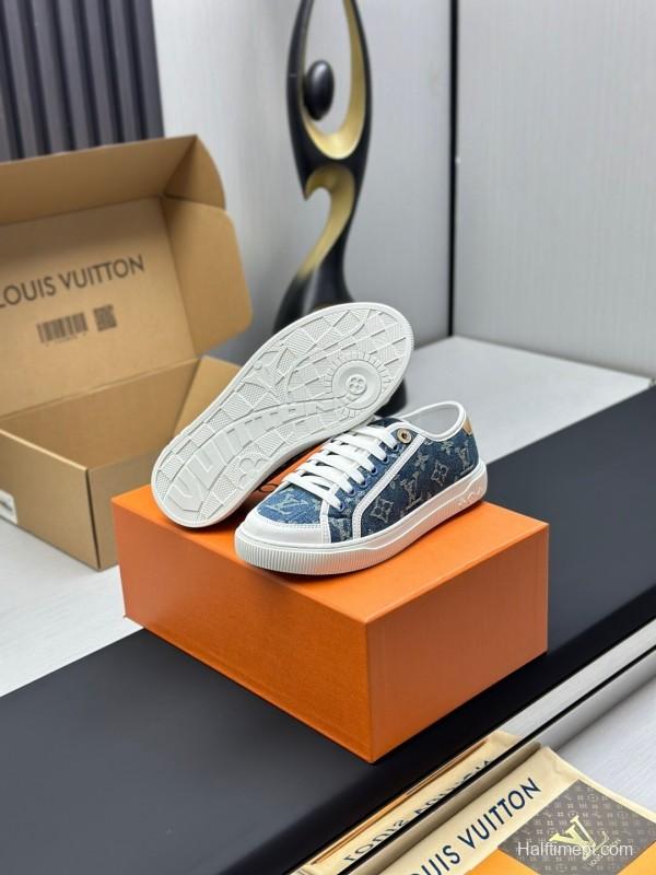Louis Vuitton Time Out Series Animal Print Casual White Sneakers - AS00260