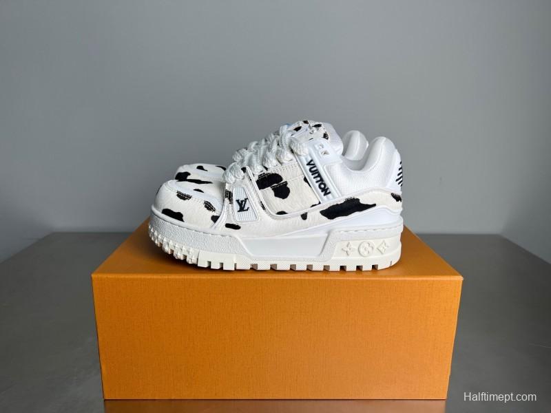 Lv 2025/ss Signature Logo Leather Sneakers - YC