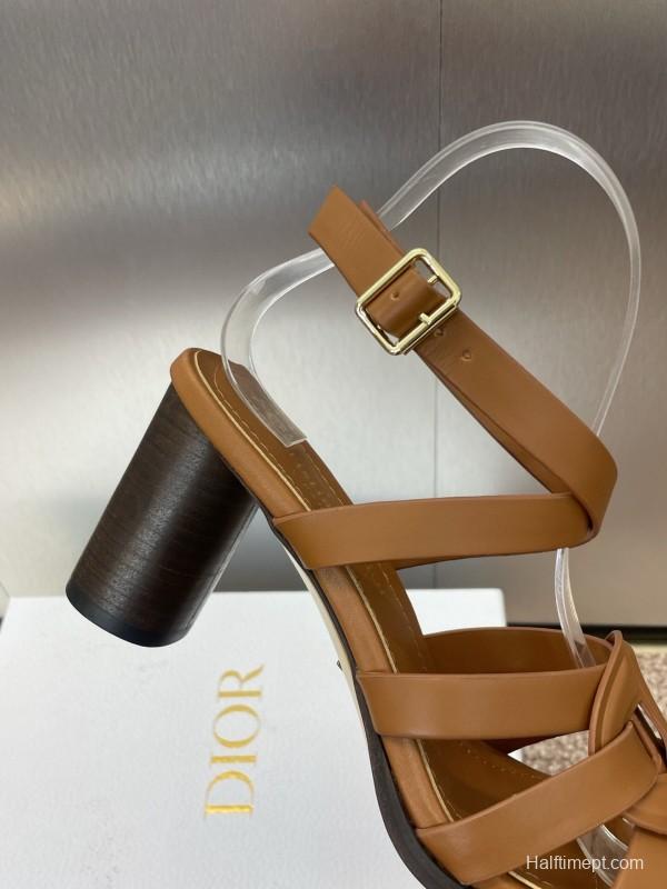 Dior D-Club Jelly Color Hollow Layered Cross Strap High Heel Women Shoes - KFY00290