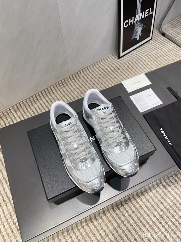 Chanel Silver Horn King II Casual Series Sports Shoes - KFY00330