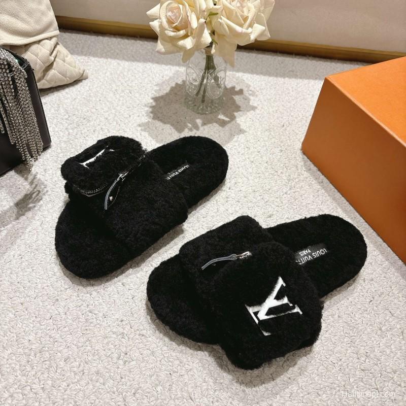 L牌 Wool Lazy Slippers 2025 SS Collection - LY00260