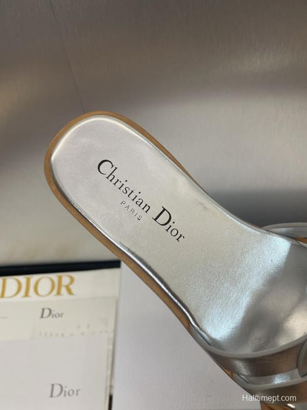 Dior D-Club Jelly Color Hollow Layered Cross Strap Women's Sandals - KFY00280