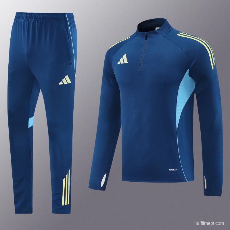 25/26  Adidas Navy Blue Full zipper Jacket Tracksuit+ long pants