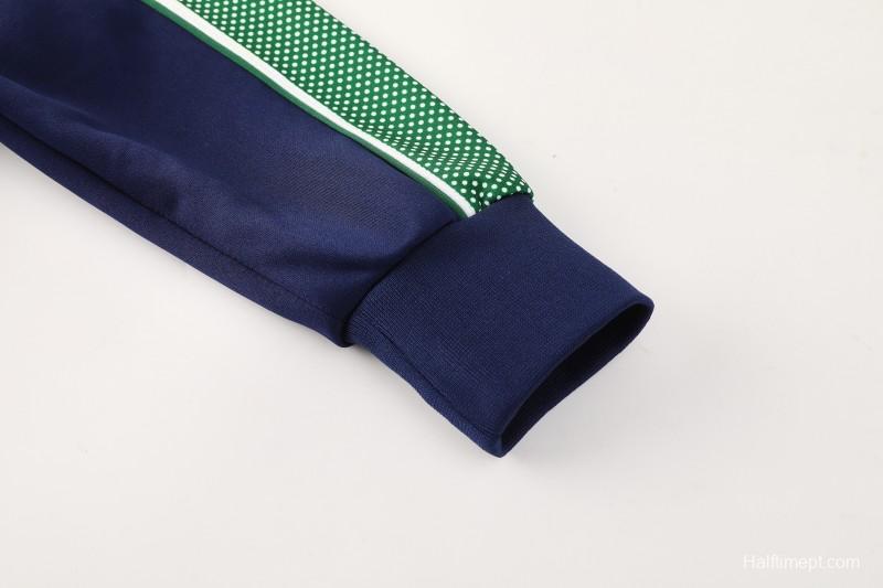 26/27 Real Betis x Kappa Navy Blue  Full Zipper Jacket Tracksuit + Long Pants