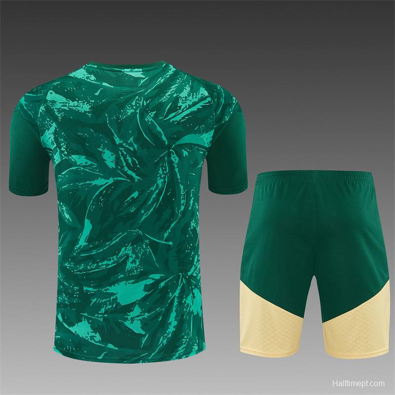 2026 Real Madrid Green Camouflage  Short Sleeve+Soccer Shorts