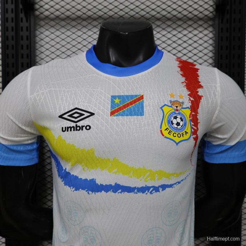 Player Version 26/27  DR Congo  White & Sky Blue  Special Edition Away Jersey