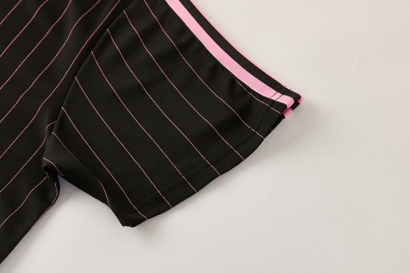 2026/27 Inter Miami CF Black Pinstripe Short Sleeve+Soccer Shorts